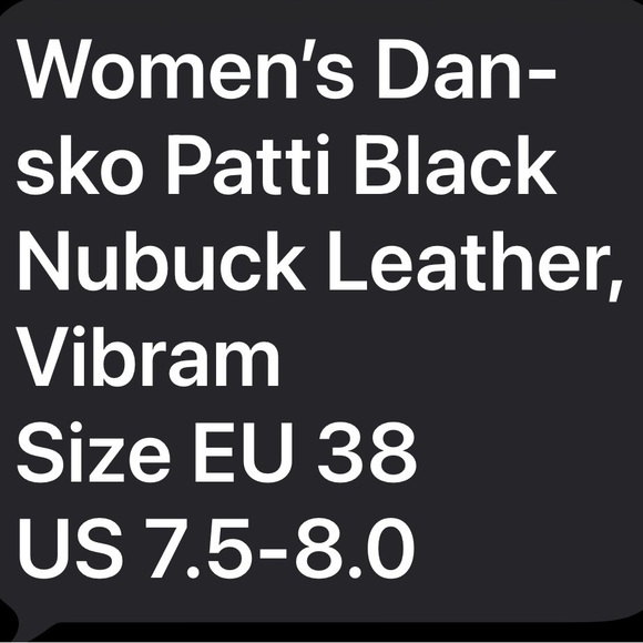 WOMENS DANSKO PATTI MILLED NUBUCK SHOES- BLACK - Picture 11 of 11